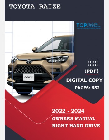 toyota raize 2022 2023 2024 owners manual in english